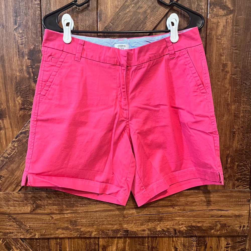 Crown‎ & Ivy Caroline Pink Shorts Womens Size 6 Casual Everyday